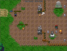 The cemetary entrance is a popular location for player duels.